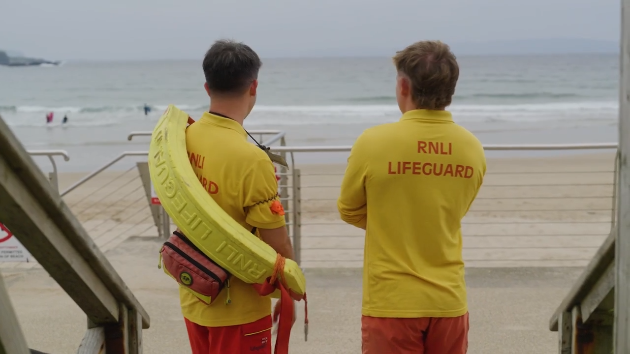Collage of images of lifeguards